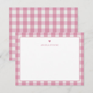 Carte De Correspondance Nom personnalisé Cœur rose