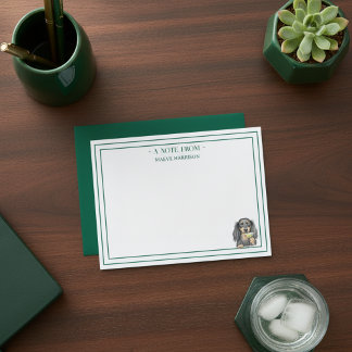 Carte De Correspondance Nom personnalisé Dachshund Martini plat