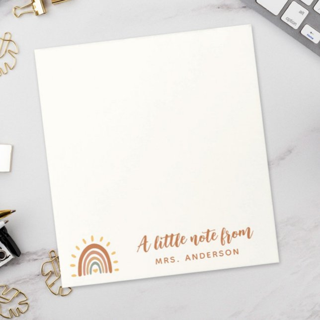 Carte De Correspondance Nom personnalisé de l'enseignant moderne Boho Rain (Créateur téléchargé)