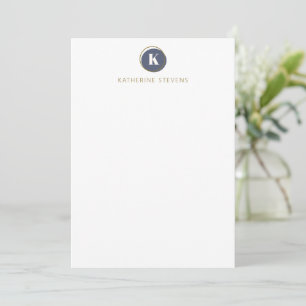 Carte De Correspondance Nom personnalisé Monogramme professionnel minimali