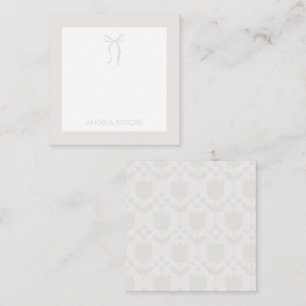 Carte De Correspondance Nom personnalisé neutre avec un nœud