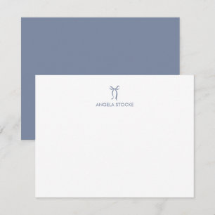 Carte De Correspondance Nom personnalisé Nœud Bleu Poussiéreux