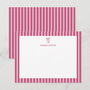 Carte De Correspondance Nom personnalisé Nœud Rose