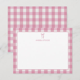 Carte De Correspondance Nom personnalisé Nœud Rose