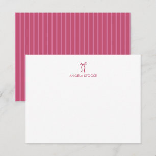 Carte De Correspondance Nom personnalisé Nœud rose