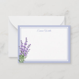 Carte De Correspondance Nom personnalisé Note Plat Lavender