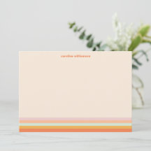 Nom personnalisé Rayures colorées Rétro Pastel