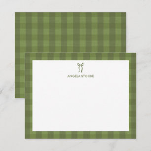 Carte De Correspondance Nom personnalisé Ruban Vert