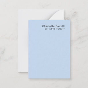 Carte De Correspondance Nom Professionnel Moderne Minimaliste Bleu