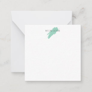 Carte De Correspondance Nom propre Décoratif Chic Simple Bleu Blanc