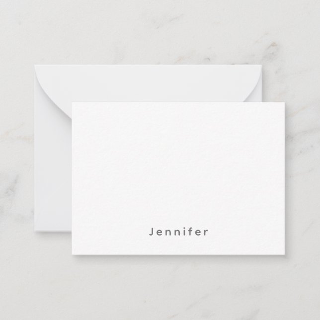 Carte De Correspondance Nom propre élégant moderne simple professionnel (Devant)