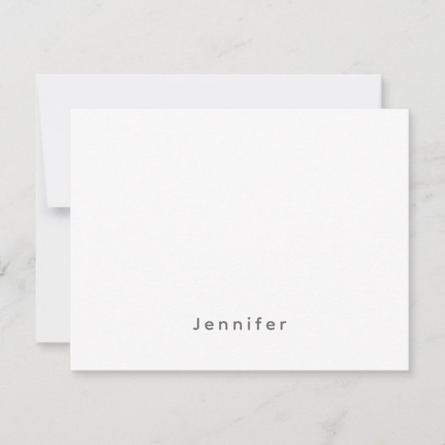 Carte De Correspondance Nom propre élégant moderne simple professionnel (Devant)