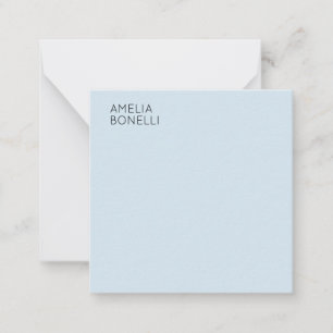 Carte De Correspondance Nom propre Minimaliste Moderne Professionnel Bleu
