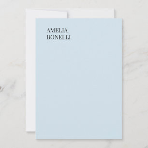 Carte De Correspondance Nom propre Minimaliste Moderne Professionnel Bleu