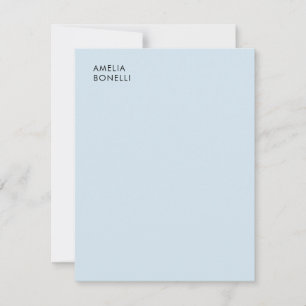 Carte De Correspondance Nom propre Minimaliste Moderne Professionnel Bleu