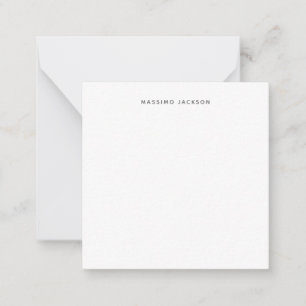 Carte De Correspondance Nom propre Minimaliste Moderne Simple Noir Blanc