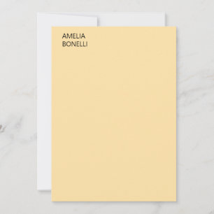 Carte De Correspondance Nom propre Moderne Minimaliste Professionnel Beige