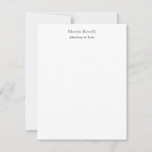 Carte De Correspondance Nom propre personnalisé classique unique