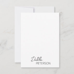 Carte De Correspondance Nom simple élégant Moderne
