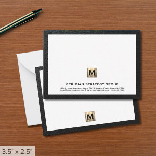 Carte De Correspondance Nombre initial de monogrammes professionnels