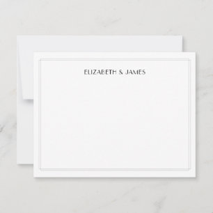 Carte De Correspondance Noms de couple Art Déco modernes simples