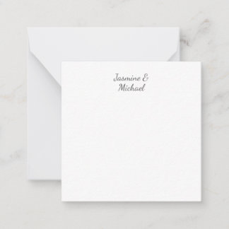 Carte De Correspondance Noms de couple de calligraphie chic adorables Mari