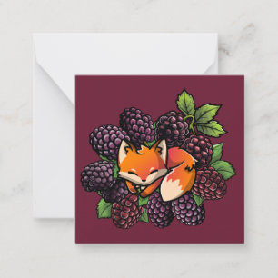 Carte De Correspondance Note : Blackberry Fox
