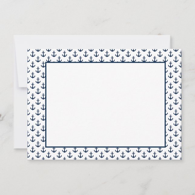 Carte De Correspondance Note Card Anchor (Devant)