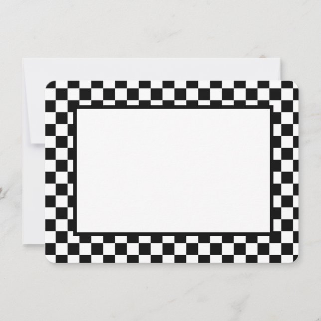 Carte De Correspondance Note Cartes-noir et blanc (Devant)