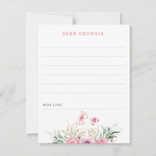 Carte De Correspondance Note de fête d'anniversaire ou message pour la cap