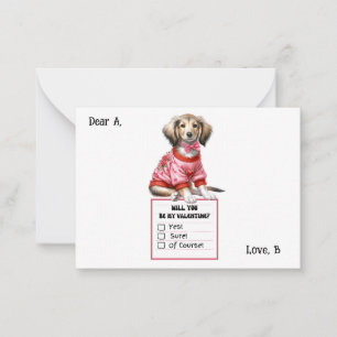 Carte De Correspondance Note de la Saint-Valentin personnalisable pour Tec
