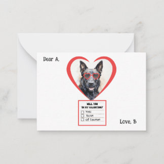 Carte De Correspondance Note personnalisable pour la Saint-Valentin avec u