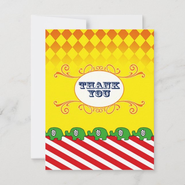 Carte De Correspondance Note Plat Merci du Carnaval français (Devant)