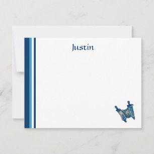 Carte De Correspondance Note plate de Merci classique de Torah