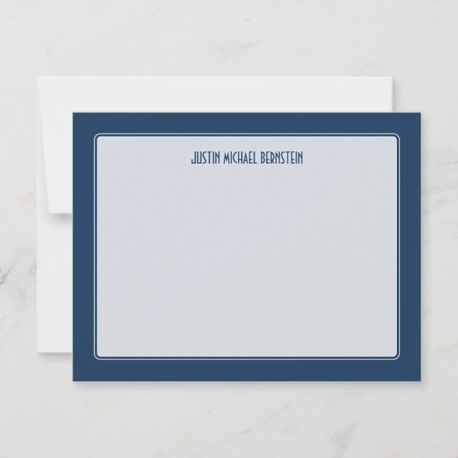 Carte De Correspondance Note simple Cobalt (Devant)