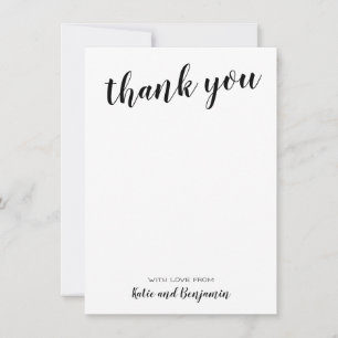 Carte De Correspondance Notes de remerciement en noir et blanc