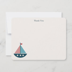 Carte De Correspondance Notes nautiques de Merci de baby shower