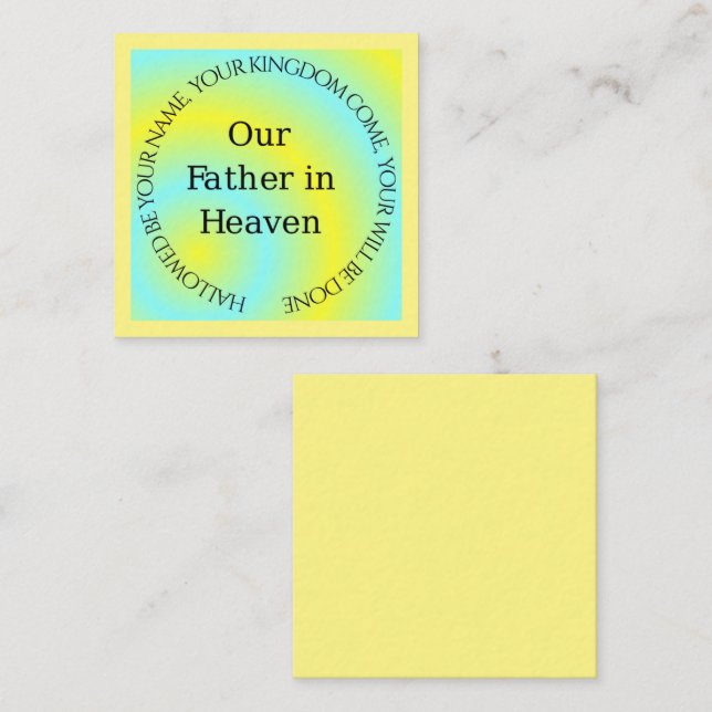CARTE DE CORRESPONDANCE NOTRE PÈRE AU CIEL (Devant / Derrière)