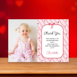Carte De Correspondance Notre petite chérie Photo Anniversaire Merci