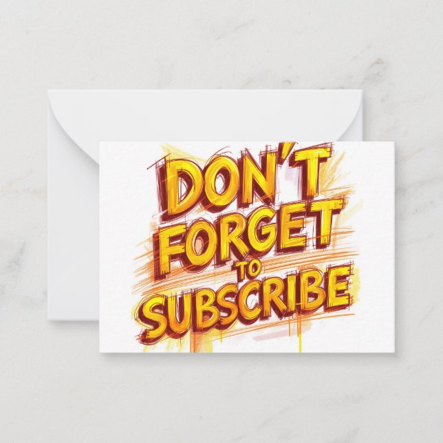 Carte De Correspondance N'oubliez pas de vous abonner (Devant)