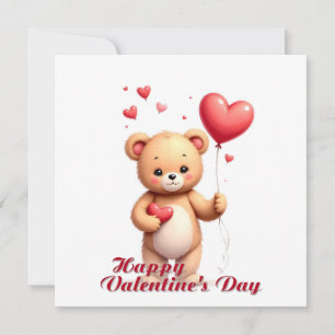 Carte De Correspondance Nounours Teddy Bear avec Cœur – Joyeuse Saint-Vale