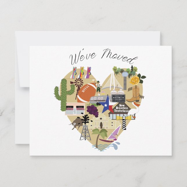 Carte De Correspondance Nous avons déménagé à Dallas Texas Postcard (Devant)