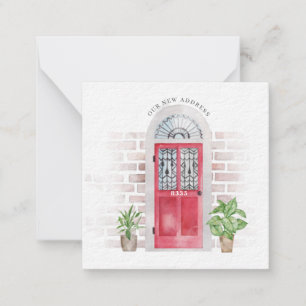 Carte De Correspondance Nous avons déménagé Aquarelle Chic Moving Faire-pa