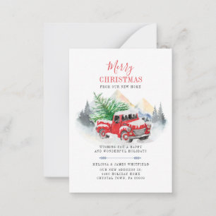 Carte De Correspondance Nous avons déménagé Changement d'adresse pour Noël