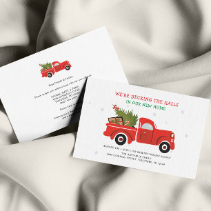 Carte De Correspondance Nous avons déménagé Noël vacances déménager