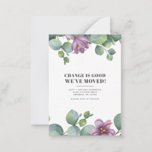 Carte De Correspondance Nous avons déménagé Nouvelle Adresse Eucalyptus Ve