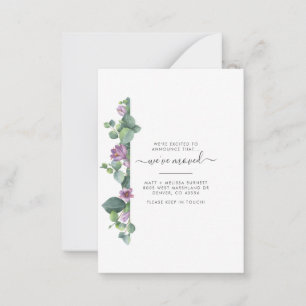 Carte De Correspondance Nous avons déplacé Eucalyptus Botanical Moving