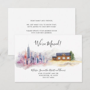 Carte De Correspondance Nous avons déplacé la ville vers le pays Faire-par