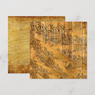 Carte De Correspondance Nous Le Peuple Constitution Américaine