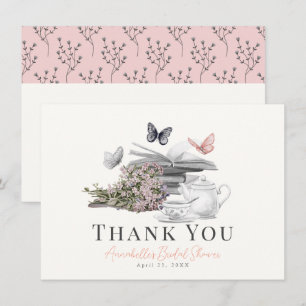 Carte De Correspondance Nouveau chapitre Merci de Fête des mariées florale